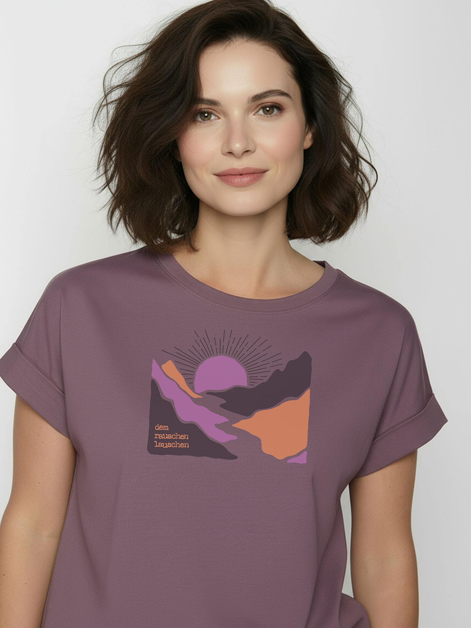 Moorberry: Sportliches T-Shirt aus Bio-Baumwolle mit Rollup Sleeve für Damen [26542]