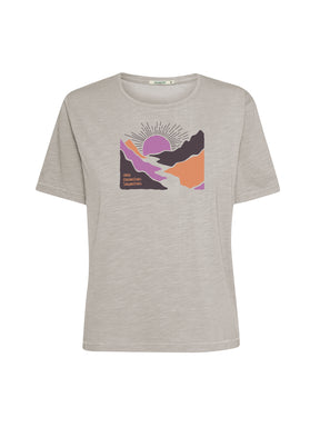 Sandstone: Kastiges T-Shirt aus Bio-Baumwolle für Damen [26550]