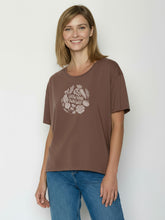Earth Wood: Lässiges T-Shirt aus Bio-Baumwoll-Mix für Damen [26561]