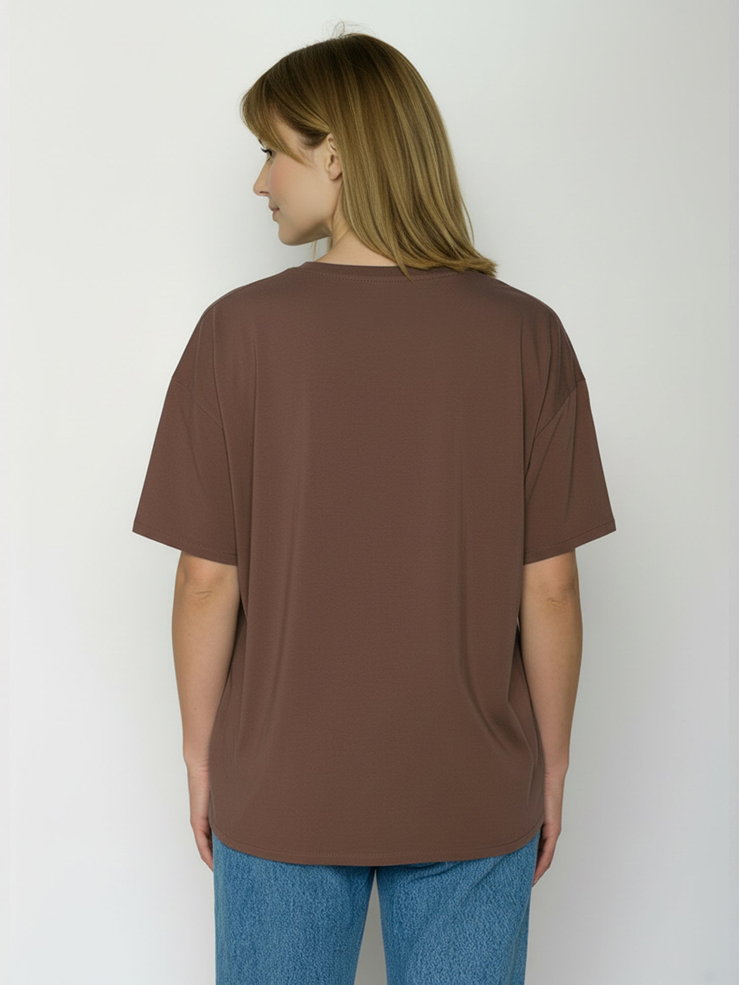 Earth Wood: Lässiges T-Shirt aus Bio-Baumwoll-Mix für Damen [26564]