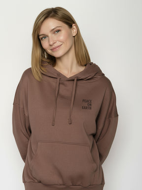 Earth Wood: Lässiger Hoodie aus Bio-Baumwolle für Damen [26583]