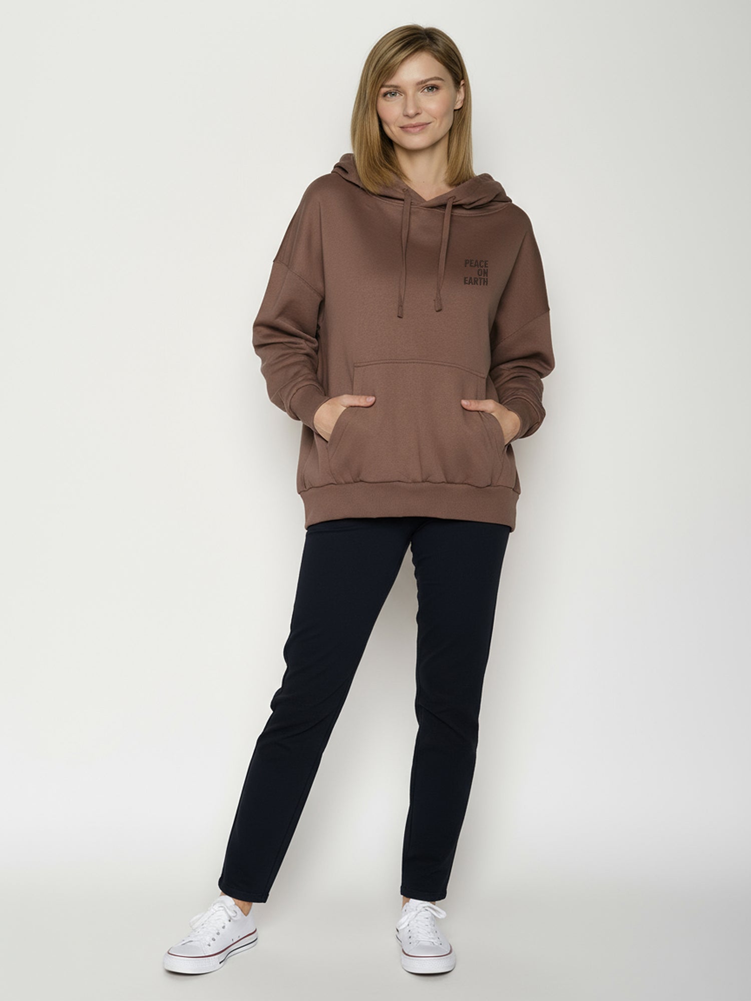 Earth Wood: Lässiger Hoodie aus Bio-Baumwolle für Damen [26584]