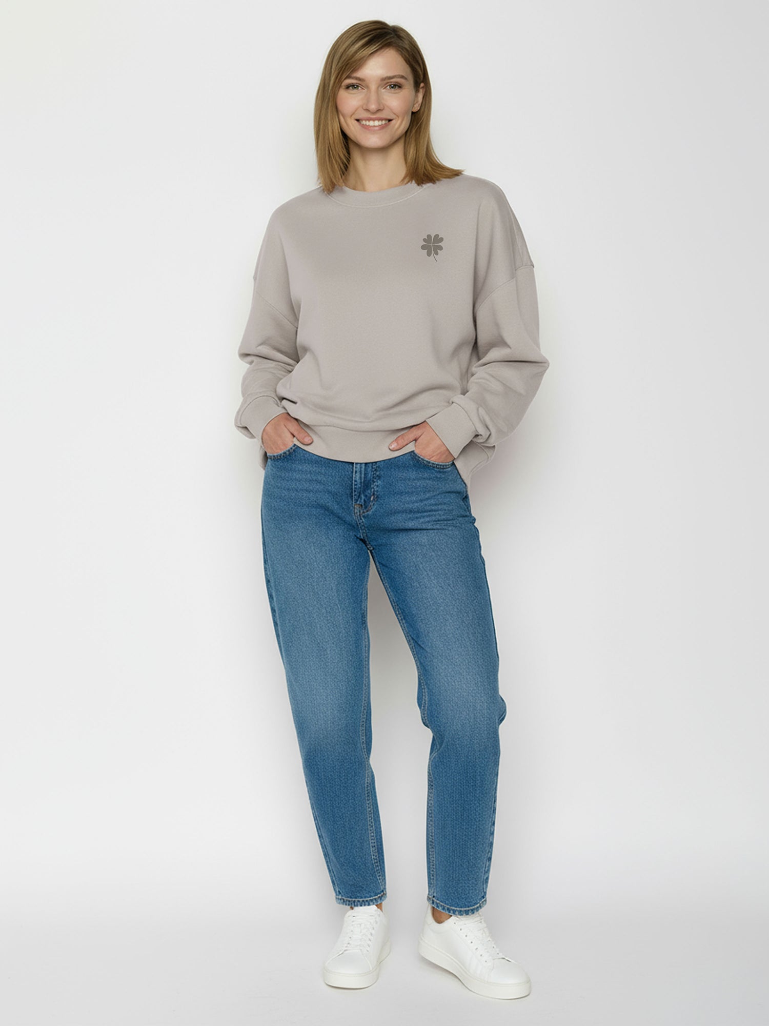 Sandstone: Lässiges Sweatshirt aus Bio-Baumwolle für Damen [26591]