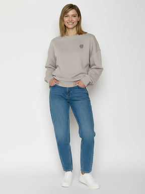 Sandstone: Lässiges Sweatshirt aus Bio-Baumwolle für Damen [26591]