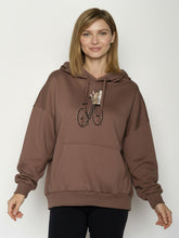 Earth Wood: Lässiger Hoodie aus Bio-Baumwolle für Damen [26623]