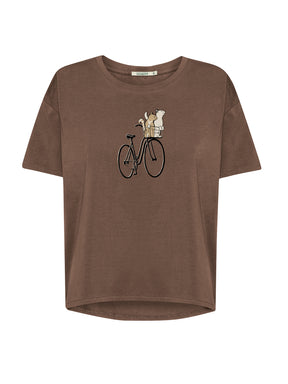 Earth Wood: Lässiges T-Shirt aus Bio-Baumwoll-Mix für Damen [26632]