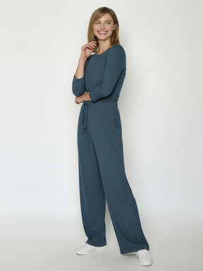 Ash Blue: Lässige Hose aus LENZING™ ECOVERO™ für Damen [26673]