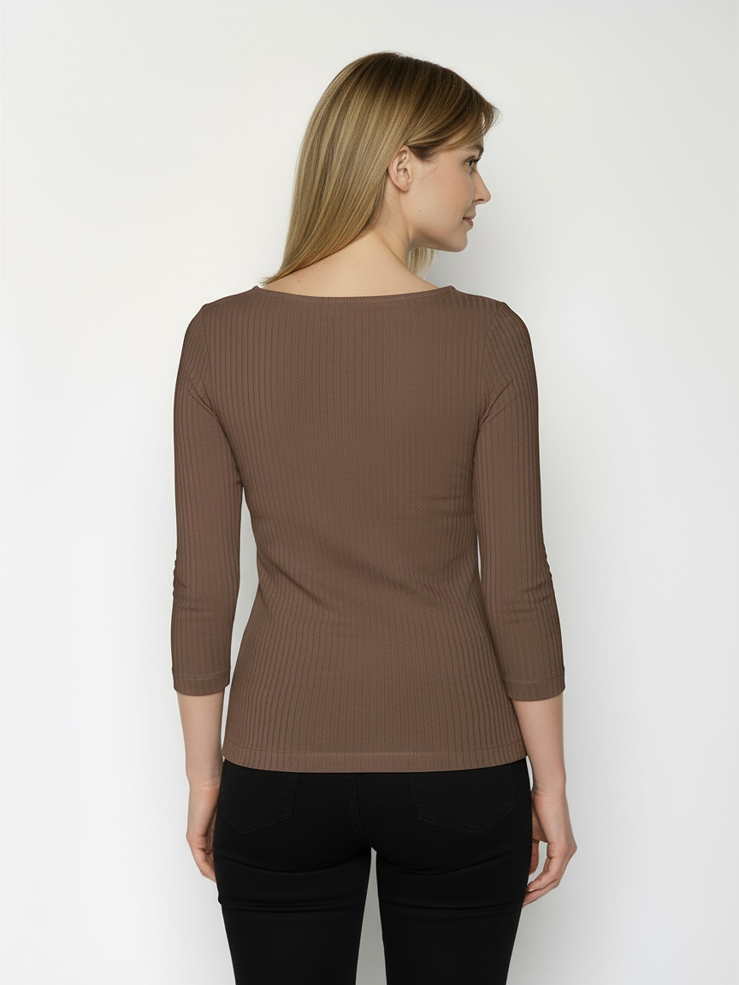 Earth Wood: Sportliches Longsleeve aus LENZING™ TENCEL™ Mix für Damen [26695]