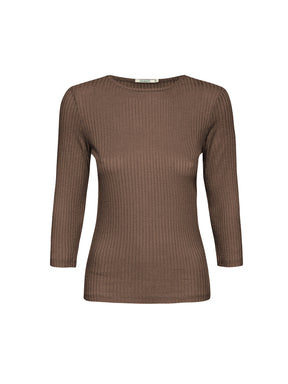 Earth Wood: Sportliches Longsleeve aus LENZING™ TENCEL™ Mix für Damen [26696]
