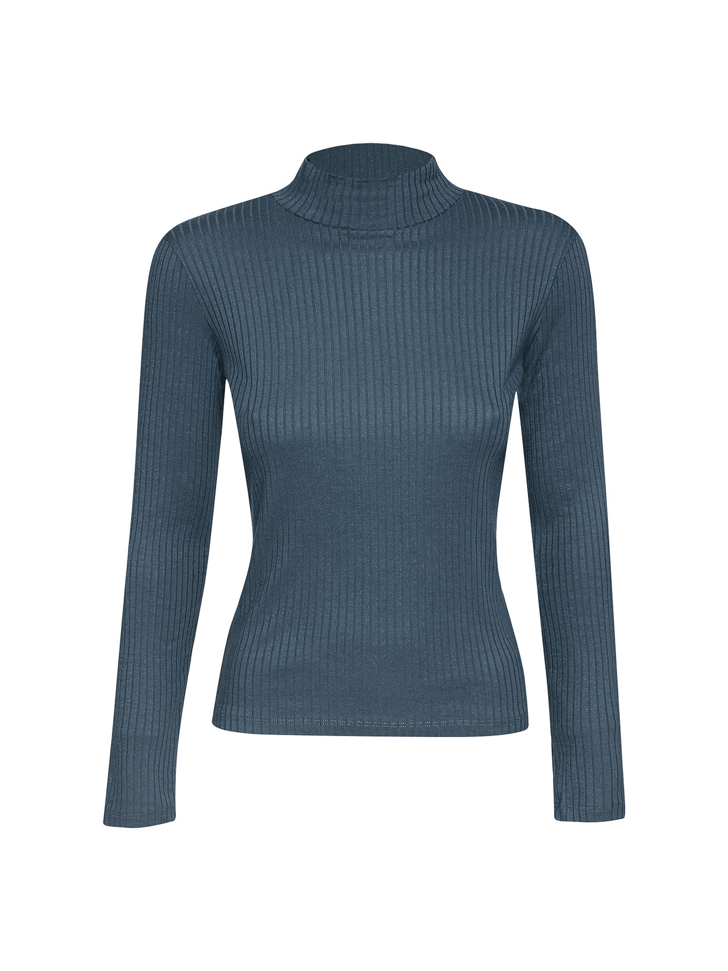 Ash Blue: Lässiges Longsleeve aus LENZING™ TENCEL™ Mix für Damen [26706]