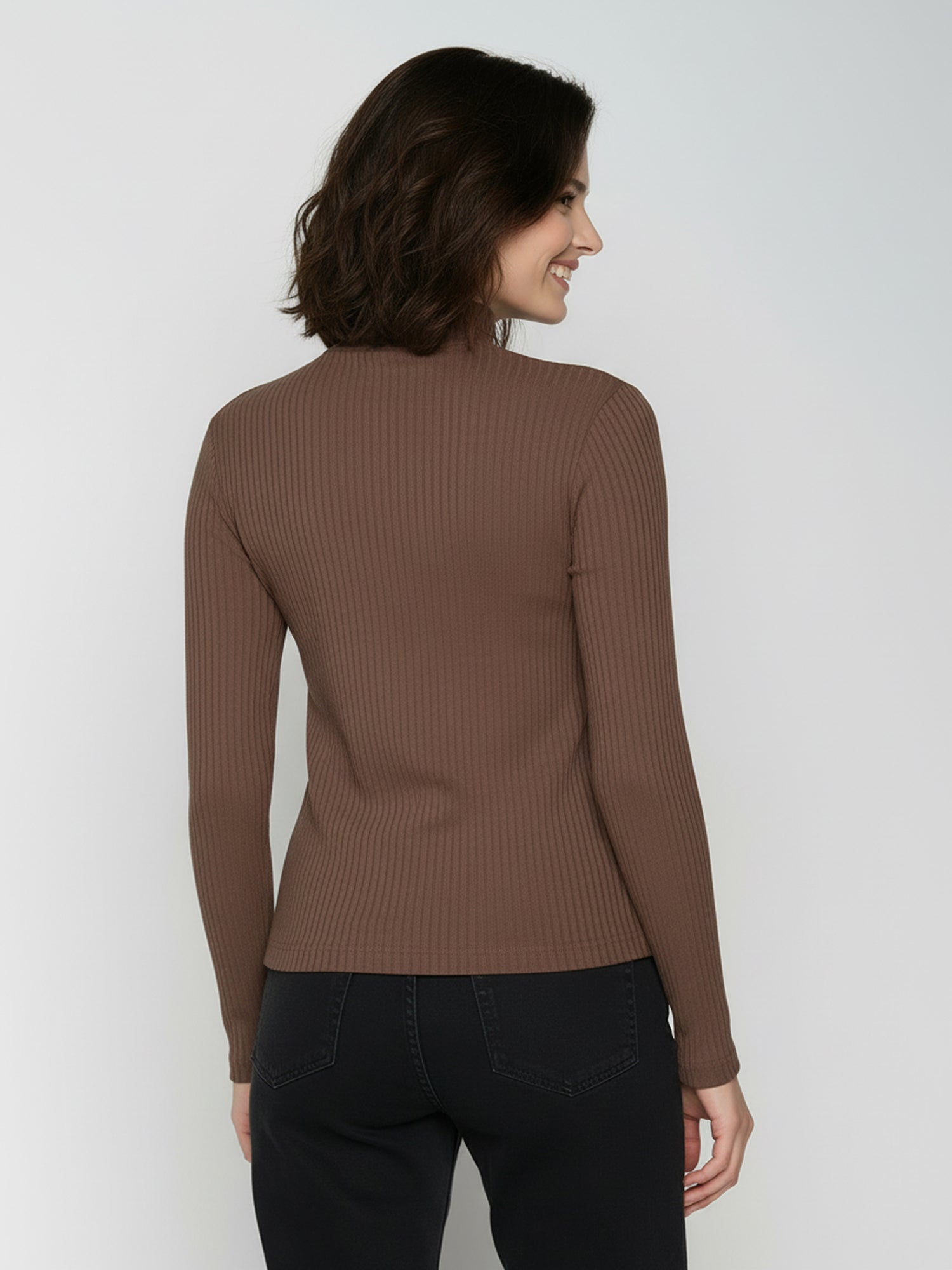 Earth Wood: Lässiges Longsleeve aus LENZING™ TENCEL™ Mix für Damen [26710]