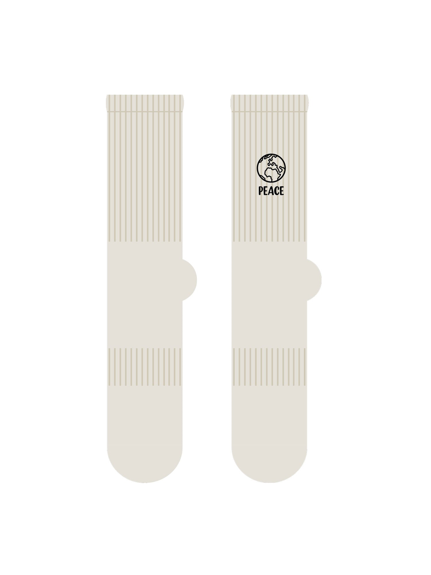 Ecru: Lässige Socken aus Bio-Baumwoll Mix für Unisex [26894]