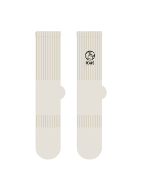 Ecru: Lässige Socken aus Bio-Baumwoll Mix für Unisex [26894]