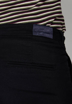 Schwarz:  Gemütliche Chino aus Bio-Baumwoll Mix für Damen [2509]