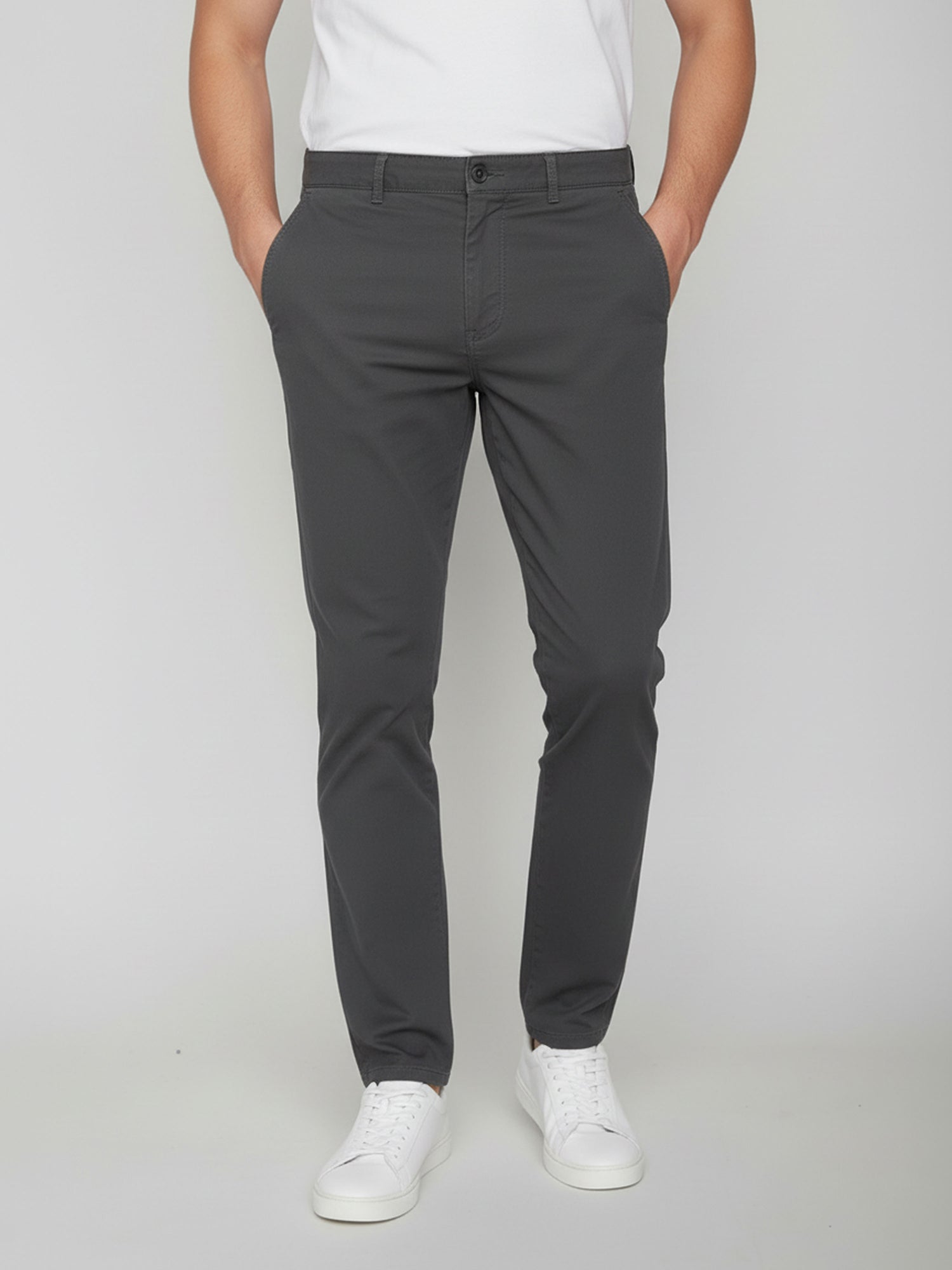 Grey: Gemütliche Chino aus Bio-Baumwoll Mix für Herren [26935]
