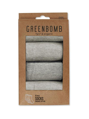 Heather Grey: Lässige Socken aus Bio-Baumwoll Mix für Unisex [26944]