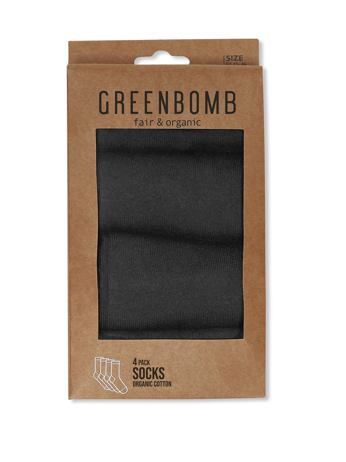 Black: Lässige Socken aus Bio-Baumwoll Mix für Unisex [26942]