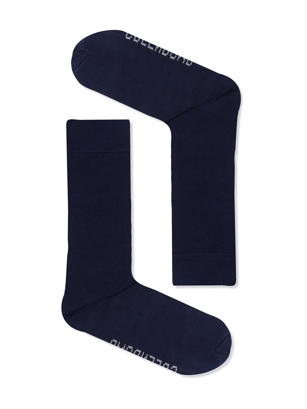 Navy: Lässige Socken aus Bio-Baumwoll Mix für Unisex [26939]