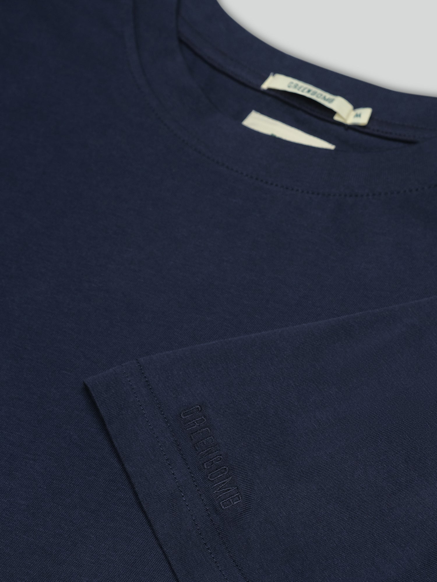Navy: Lässiges Oversize-T-Shirt aus Bio-Baumwolle für Herren [27021]