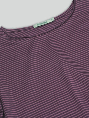 Moorberry Stripes: Sportliches Longsleeve aus Bio-Baumwolle für Damen [27038]