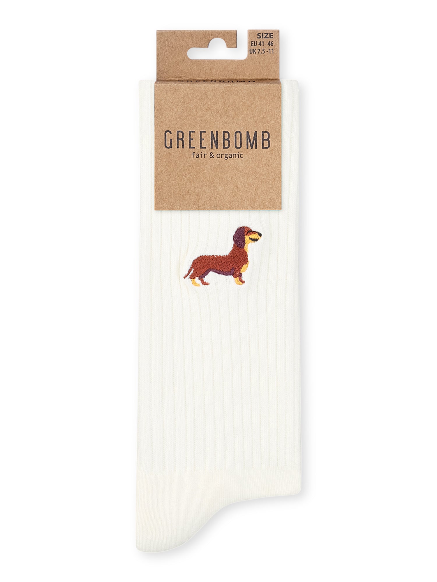 Ecru: Lässige Socken aus Bio-Baumwoll Mix für Unisex [27214]