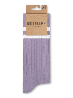 Lilac: Lässige Socken aus Bio-Baumwoll Mix für Unisex [27217]