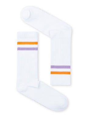 White: Lässige Socken aus Bio-Baumwoll Mix für Unisex [27221]