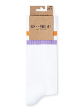 White: Lässige Socken aus Bio-Baumwoll Mix für Unisex [27222]