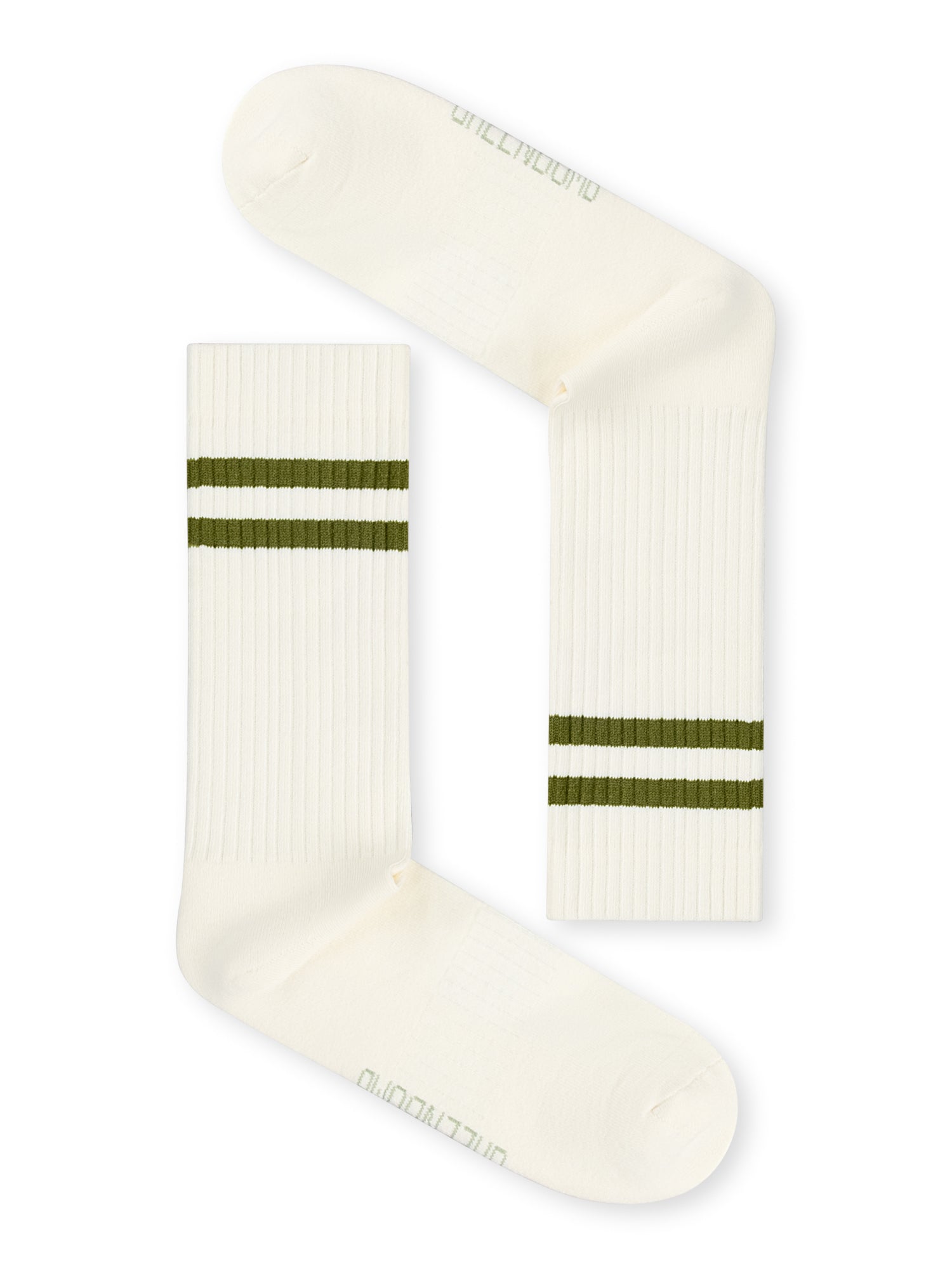 Lime Stripes Tennis Socks