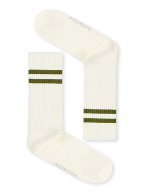Ecru: Lässige Socken aus Bio-Baumwoll Mix für Unisex [27225]