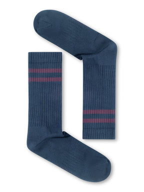 Navy: Lässige Socken aus Bio-Baumwoll Mix für Unisex [27229]