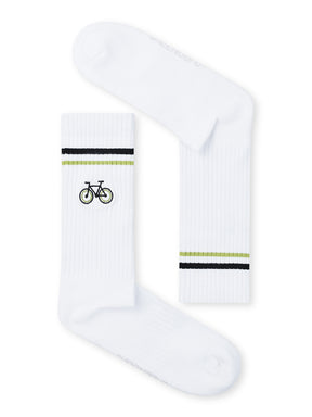 White: Lässige Socken aus Bio-Baumwoll Mix für Unisex [27233]