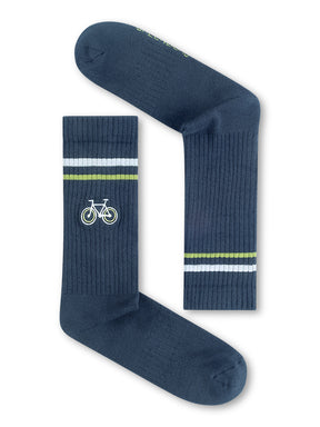 Navy: Lässige Socken aus Bio-Baumwoll Mix für Unisex [27237]