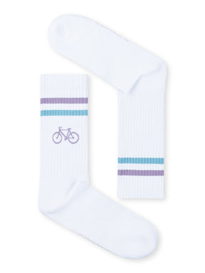 White: Lässige Socken aus Bio-Baumwoll Mix für Unisex [27241]