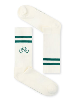 Ecru: Lässige Socken aus Bio-Baumwoll Mix für Unisex [27245]