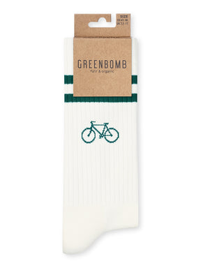 Ecru: Lässige Socken aus Bio-Baumwoll Mix für Unisex [27246]