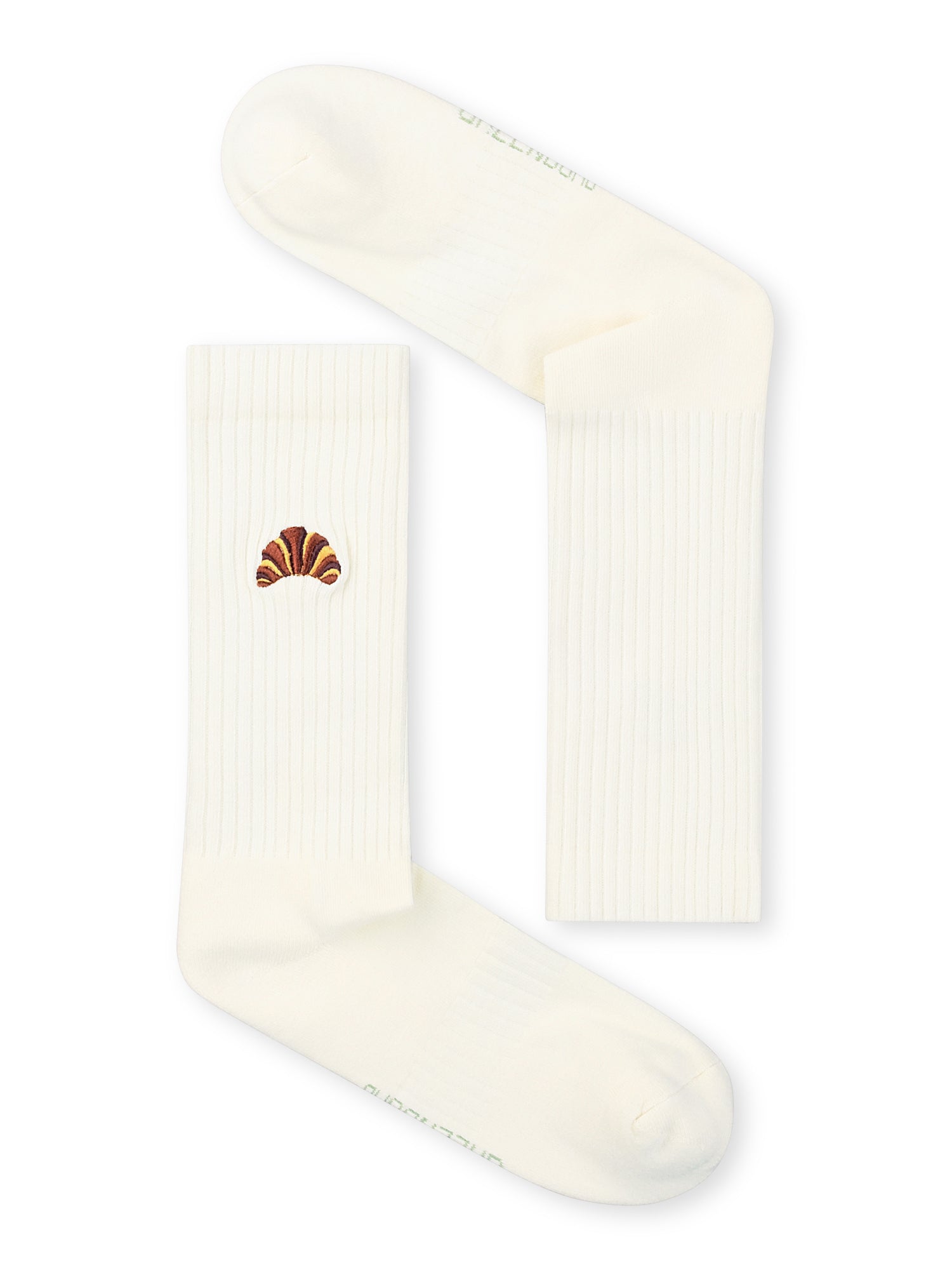 Ecru: Lässige Socken aus Bio-Baumwoll Mix für Unisex [27253]