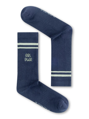Navy: Lässige Socken aus Bio-Baumwoll Mix für Unisex [27261]