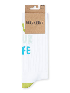 White: Lässige Socken aus Bio-Baumwoll Mix für Unisex [27266]