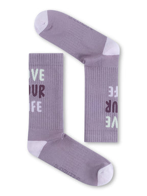 Lilac: Lässige Socken aus Bio-Baumwoll Mix für Unisex [27269]