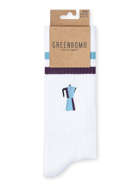 White: Lässige Socken aus Bio-Baumwoll Mix für Unisex [27274]