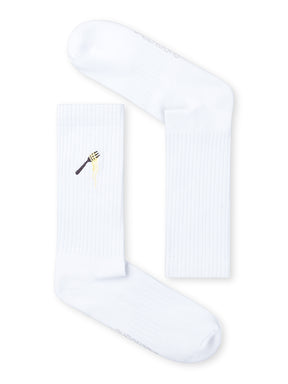 White: Lässige Socken aus Bio-Baumwoll Mix für Unisex [27281]