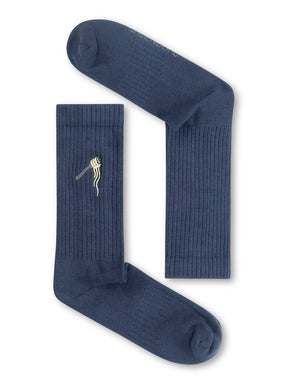 Navy: Lässige Socken aus Bio-Baumwoll Mix für Unisex [27285]