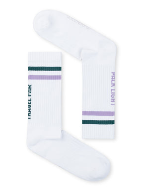 White: Lässige Socken aus Bio-Baumwoll Mix für Unisex [27289]