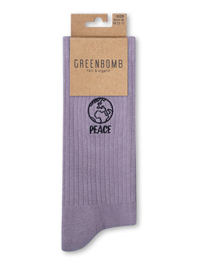 Lilac: Lässige Socken aus Bio-Baumwoll Mix für Unisex [27298]