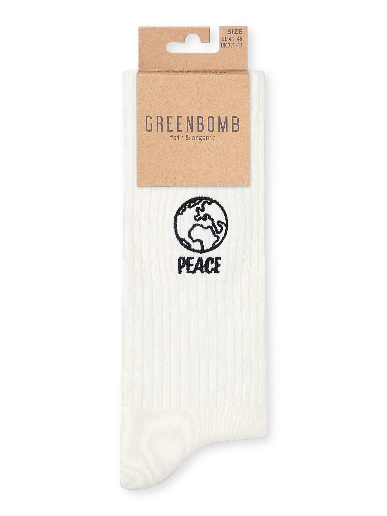 Ecru: Lässige Socken aus Bio-Baumwoll Mix für Unisex [27302]