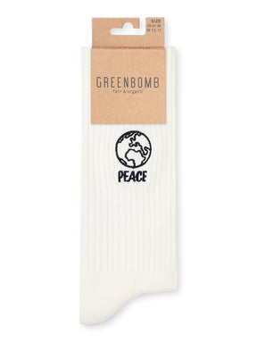 Ecru: Lässige Socken aus Bio-Baumwoll Mix für Unisex [27302]