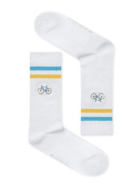 White: Lässige Socken aus Bio-Baumwoll Mix für Unisex [27366]