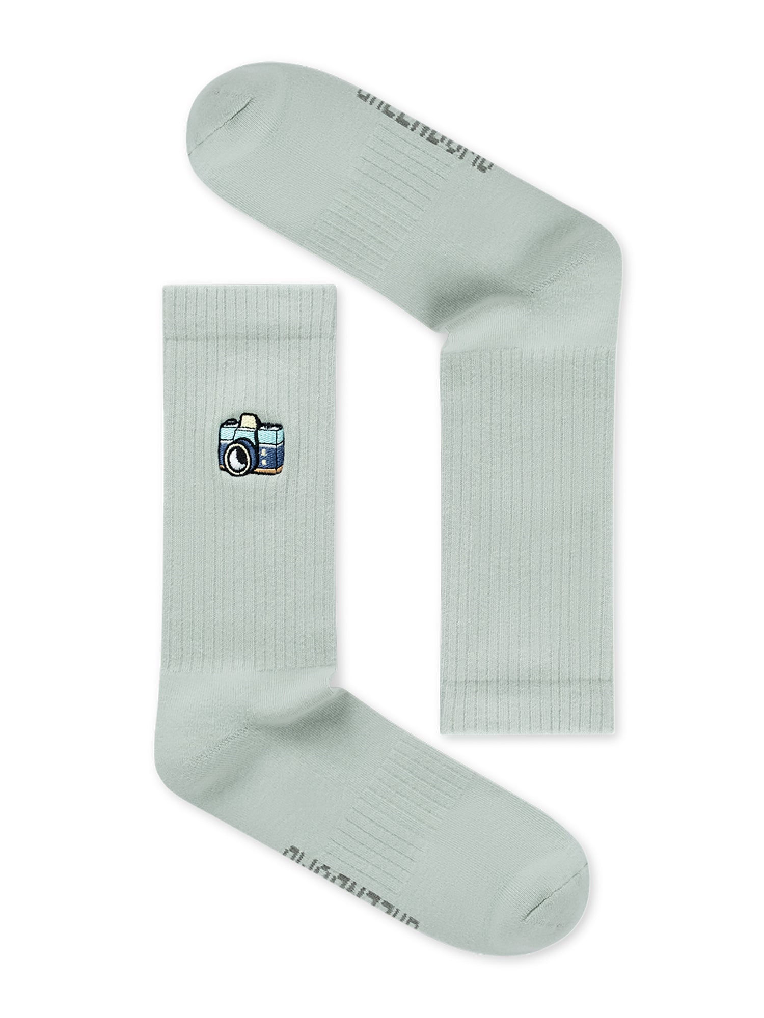 Muted Mint: Lässige Socken aus Bio-Baumwoll Mix für Unisex [27376]