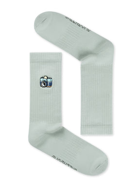 Muted Mint: Lässige Socken aus Bio-Baumwoll Mix für Unisex [27376]